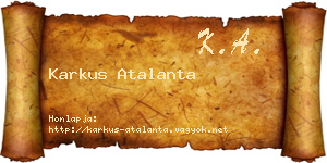 Karkus Atalanta névjegykártya